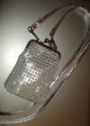 Pochette Blanche/Argente Diamant